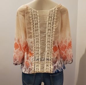 - Crocheted back boho top